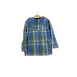 GAP Windbreaker Plaid Lightweight Waterproof Full Zip Rain Jacket Size Youth 4